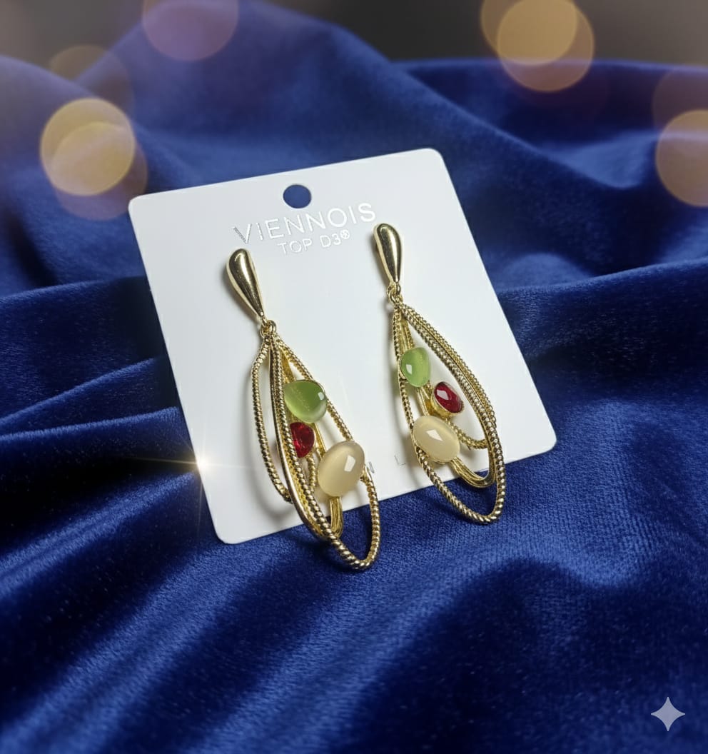 Korean Multicolor Drop Earrings for Women